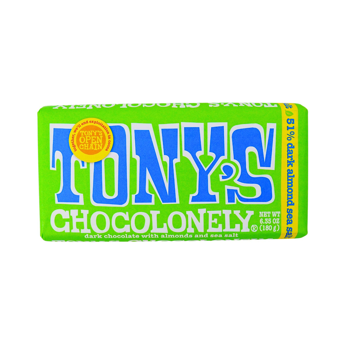 Tonys Chocolonely Dark Choc Almond Sea Salt  Bar 6.35 oz