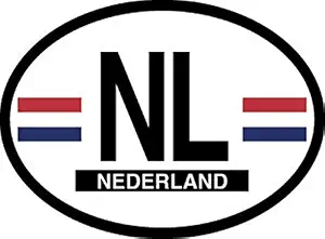NL Nederland Oval Car Sticker (Original)