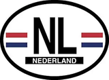 NL Nederland Oval Car Sticker (Original)