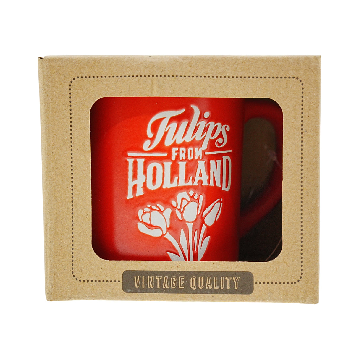 Holland Mug Red Tulip Design 12 oz in gift box