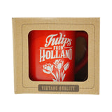 Holland Mug Red Tulip Design 12 oz in gift box