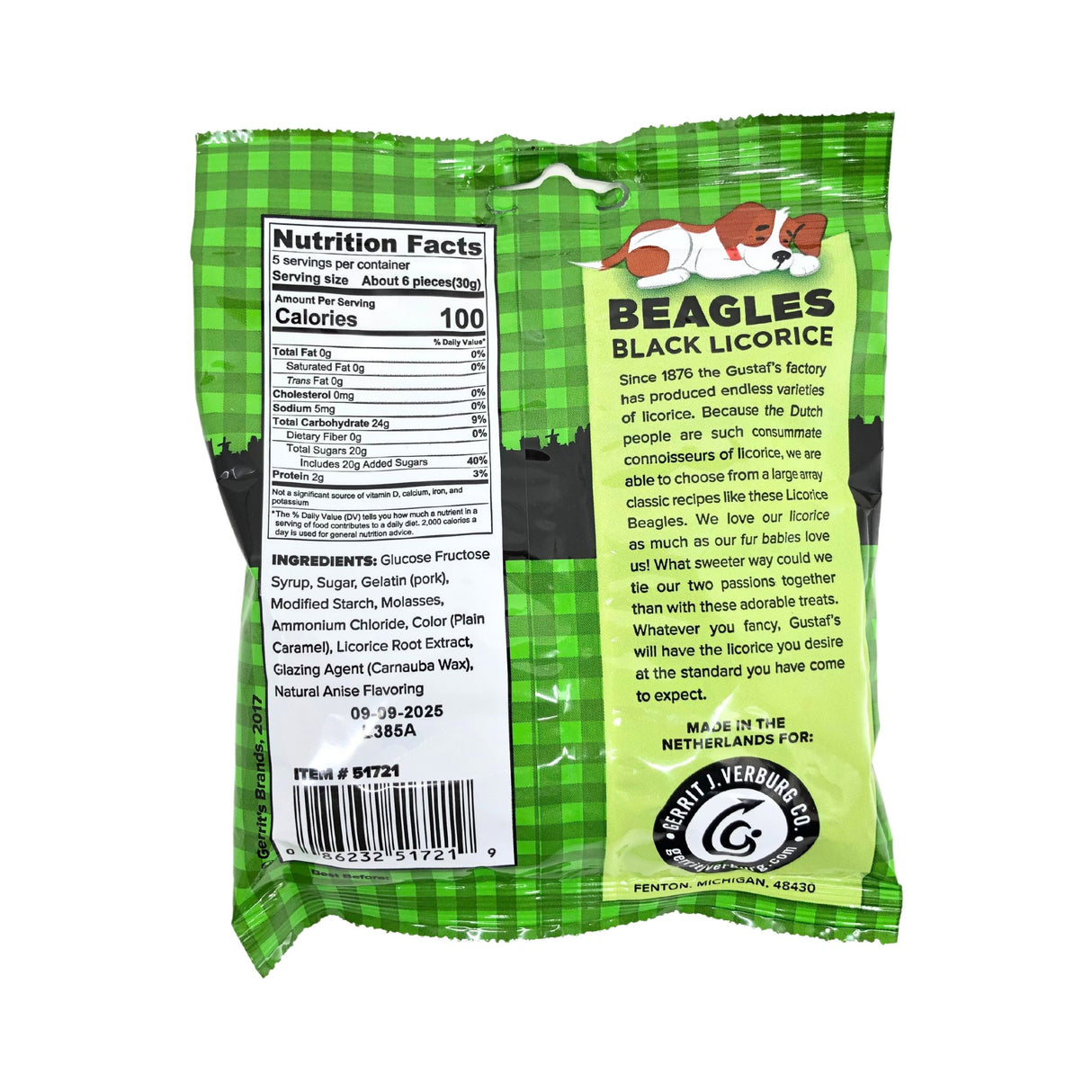 Gustafs Licorice Beagles 5.29oz