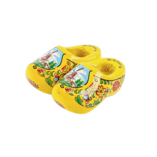 Magnet Wooden Shoe Yellow 1.75 inch