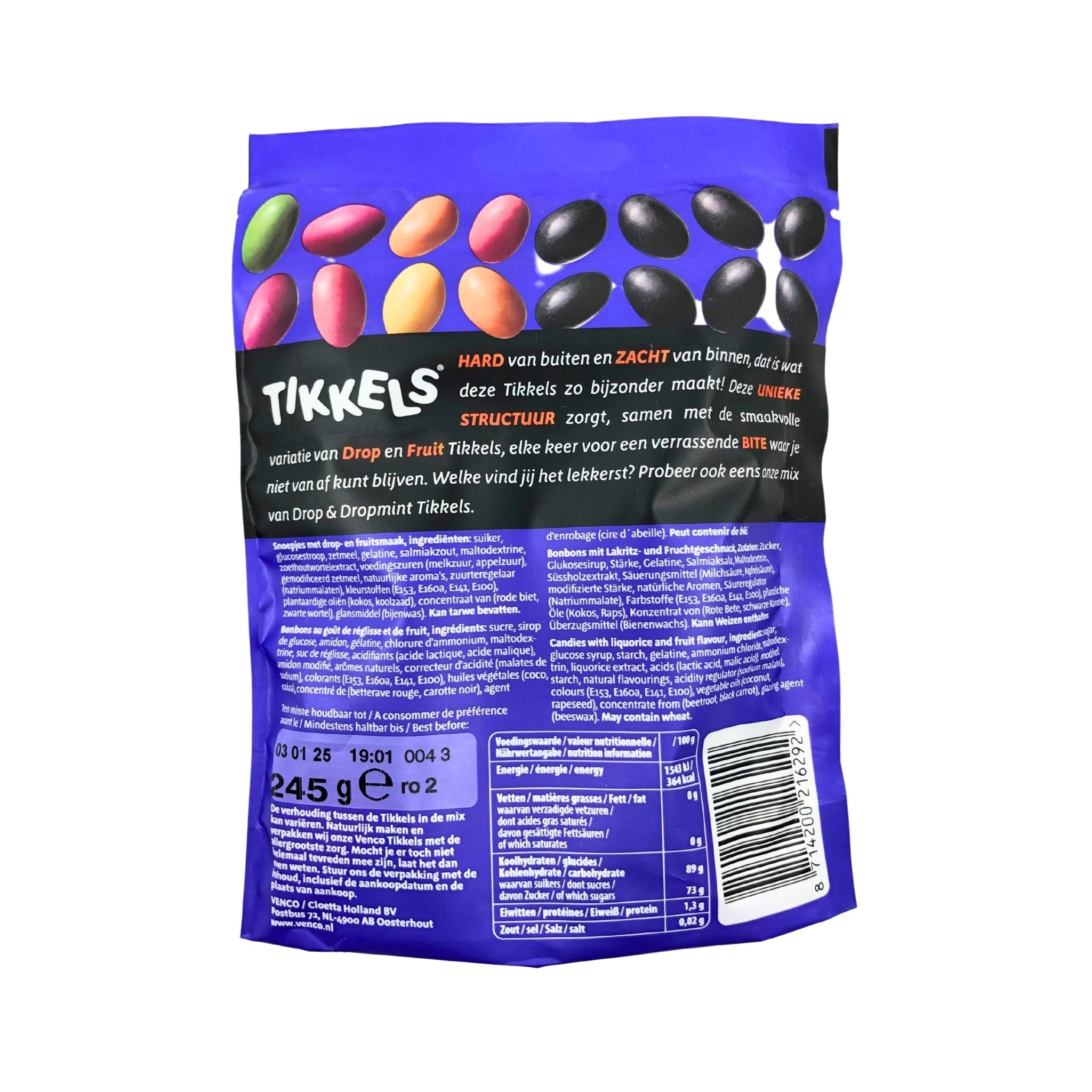 Venco Tikkels Licorice and Fruit 8.6 oz Bag – Peters Gourmet Market