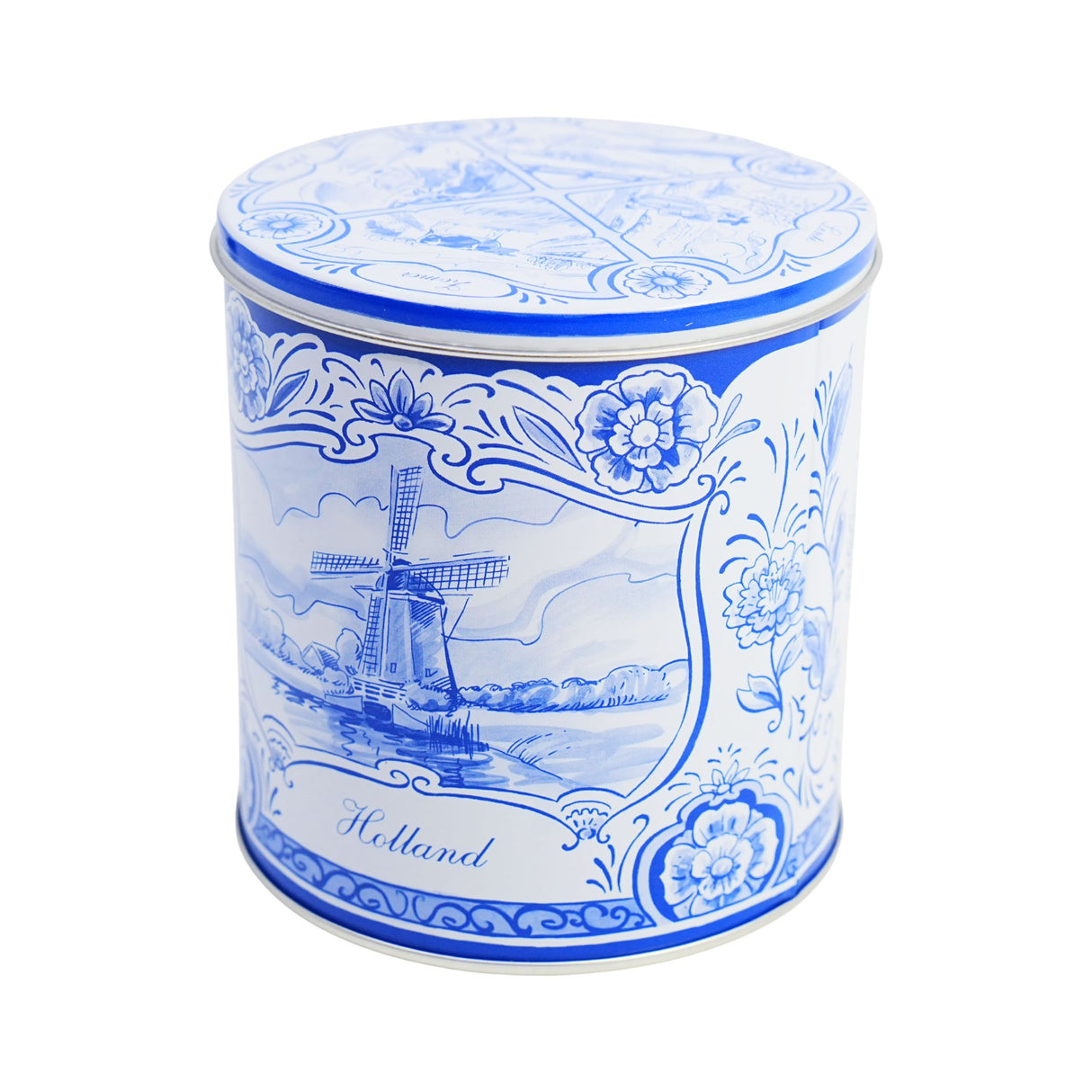 Markus Holland Delft style Stroopwafel tin with 8 stroopwafels