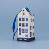 Ceramic Christmas Ornament  House Clock Gable